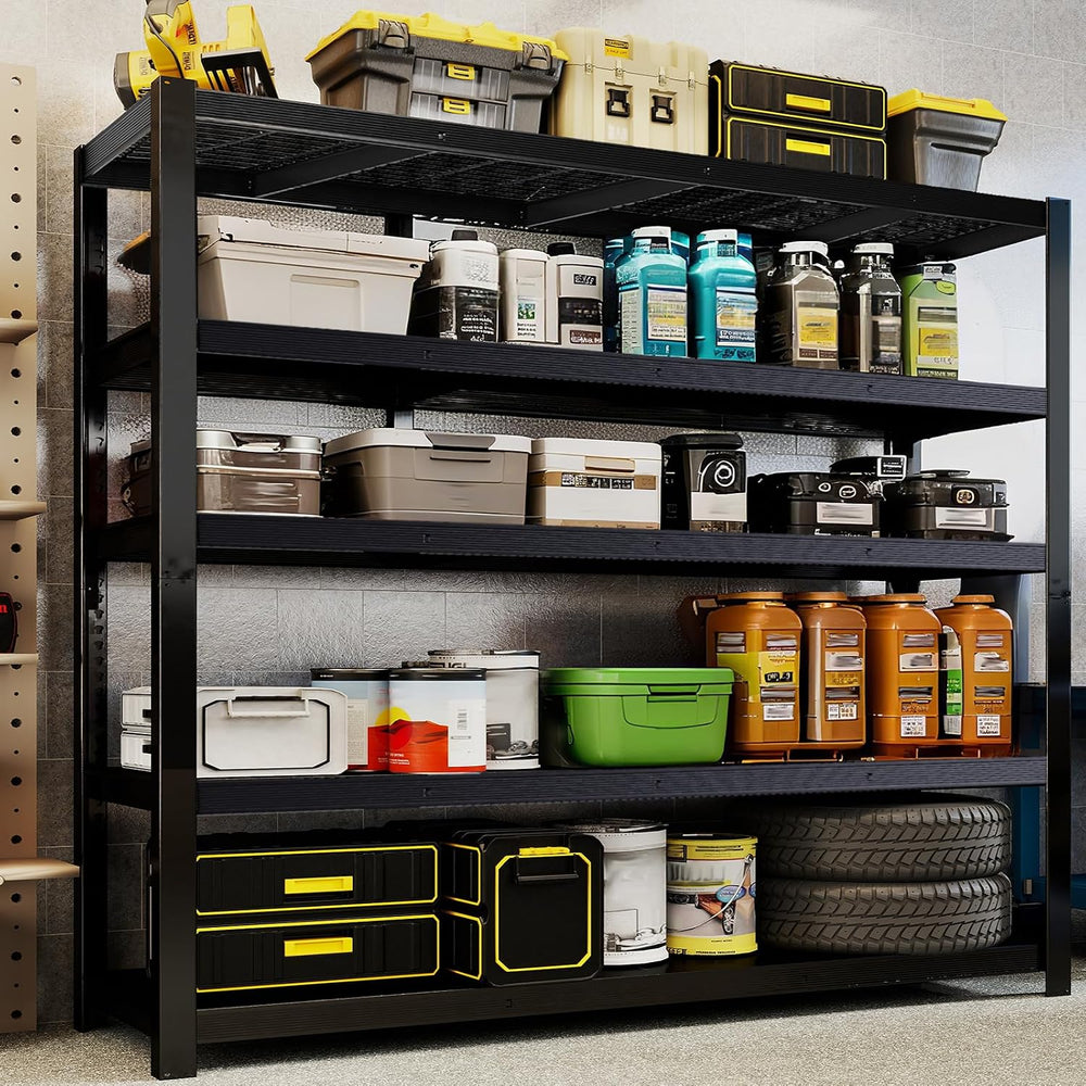 Storage Shelves Heavy Duty, Metal Shelving, 3050 LBS, 62" W