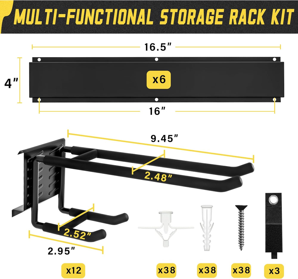 klasit Garage Wall Organizer,21Pack Carries 1200 lbs,Garden Tool Organizer