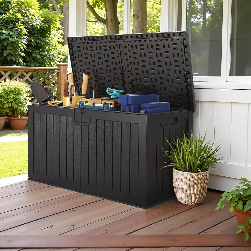 Devoko HDPE 240 Gallon Deck Box Double-Wall with Divider