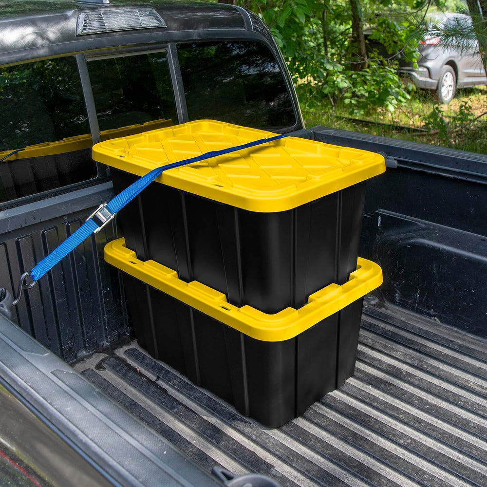 Sterilite Industrial Storage Tote with Lids for Garage, 17 Gallon, 12-Pack
