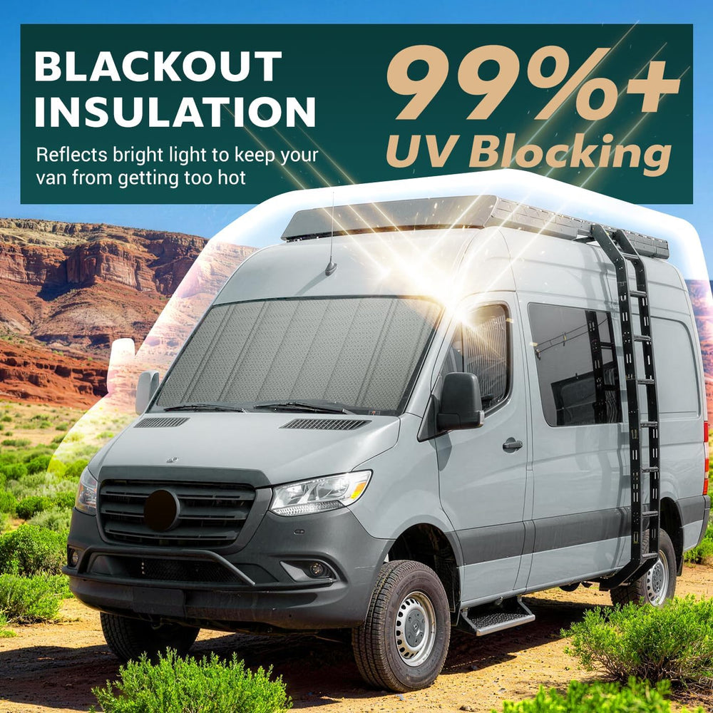 Windshield Cover for Mercedes-Benz Sprinter 2007-2026 NCV3/VS30, Insulated Bl...