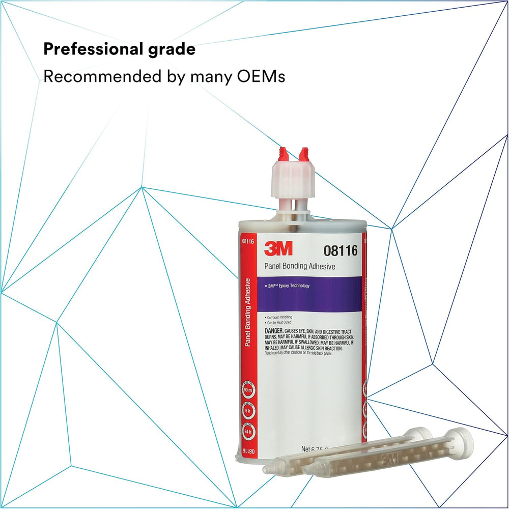 3M Panel Bonding Adhesive, 08116, 200 ml/6.75 fl oz Cartridge, Black