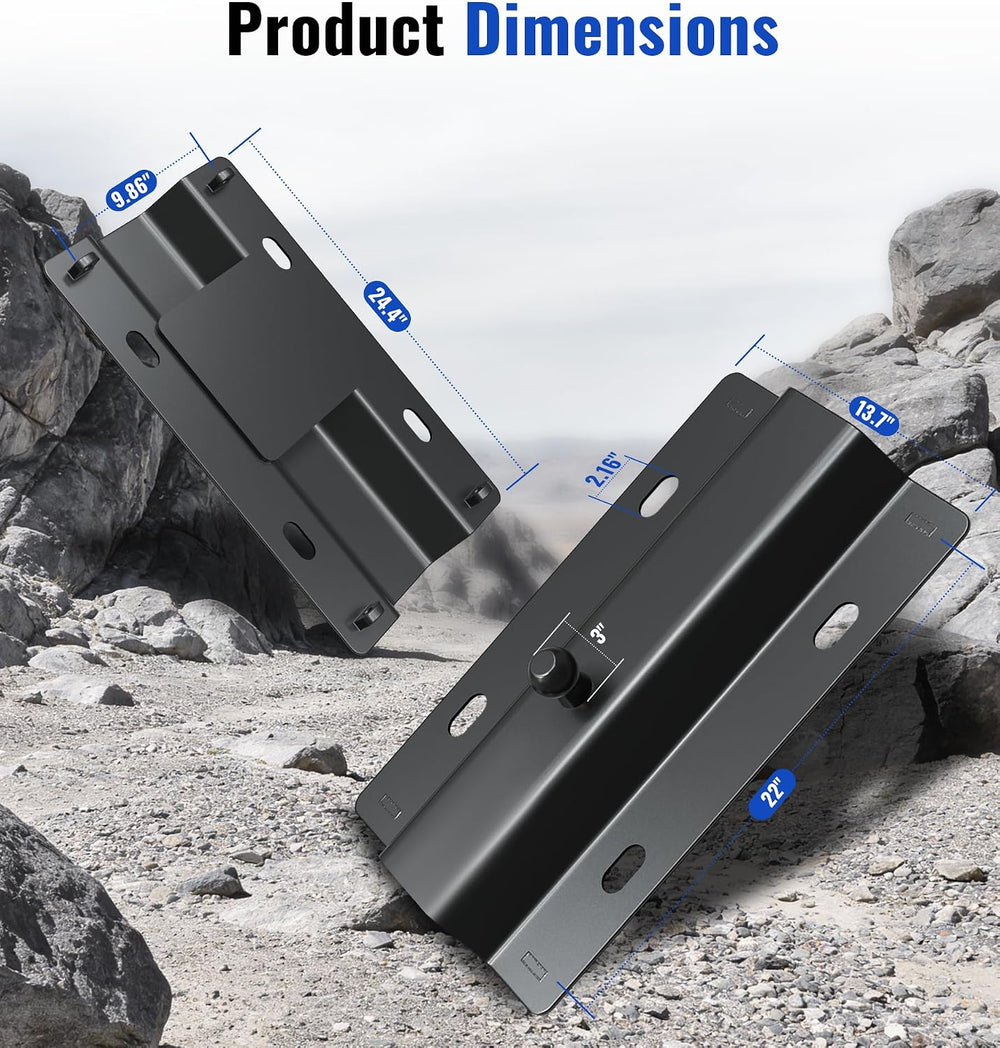 Universal 30,000 lbs Gooseneck Ball Plate Fit for All Standard 5th Wheel Rail...