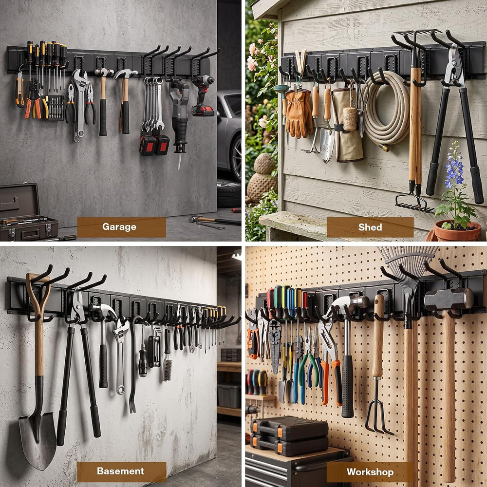 66" Garage Tool Organizer Wall Mount, 700 LBS Garden Tool Organizer