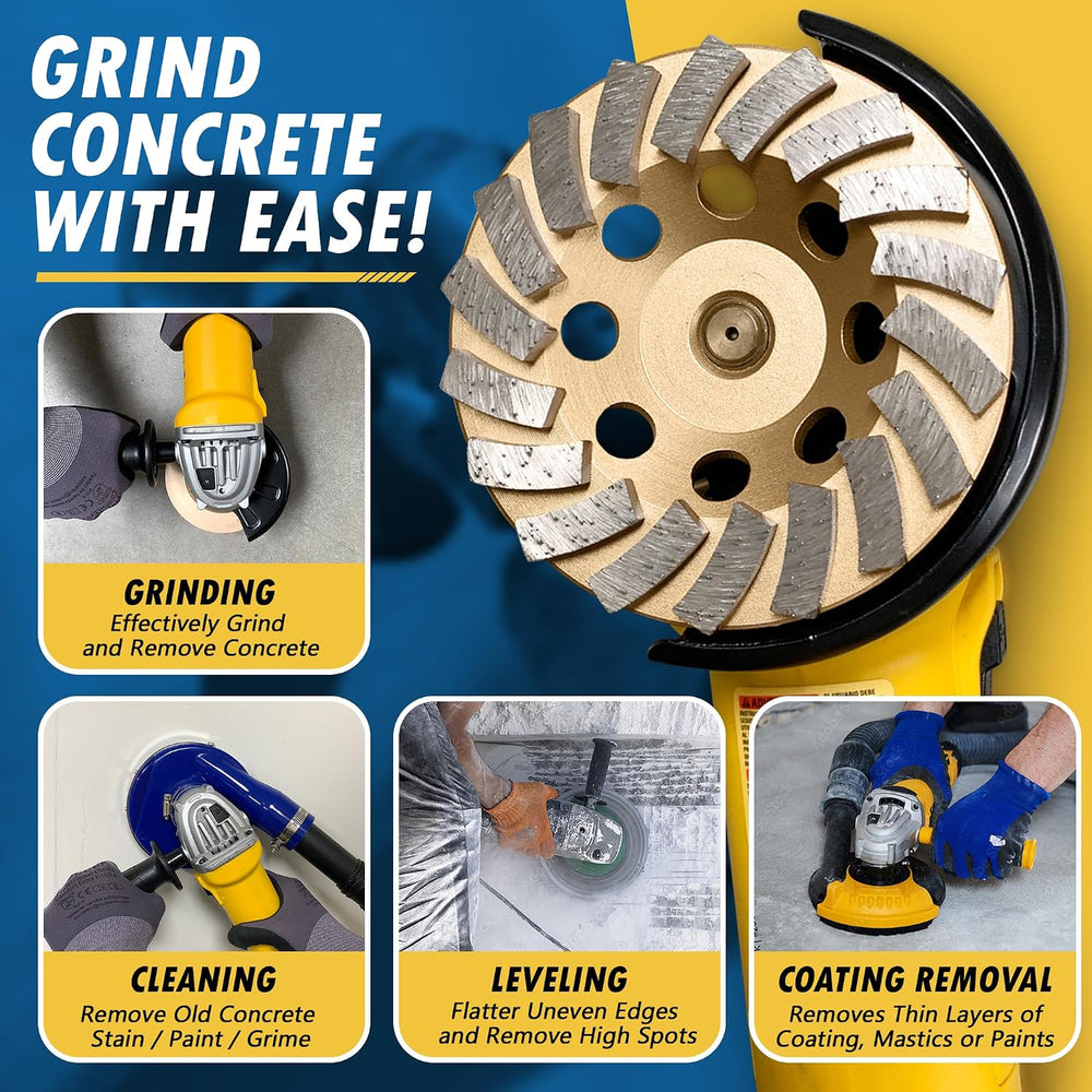 5" Diamond Grinding Wheel for Concrete Masonry 18 Segments 5/8"-11