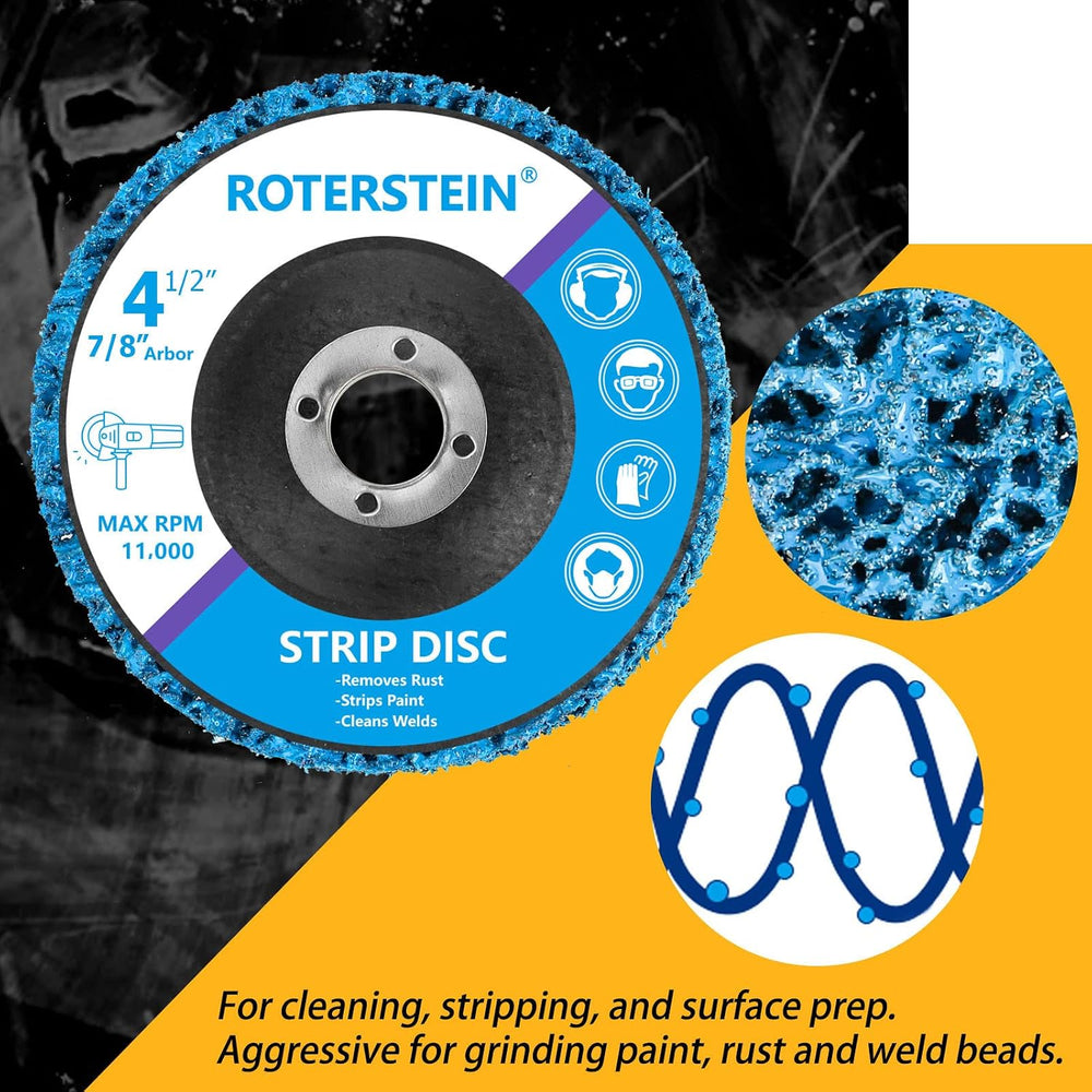 20 Pack Strip Discs Stripping Wheel 4.5 inch for Angle Grinder Clean and Remo...