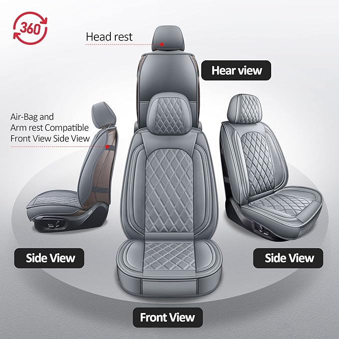 MIROZO Ram Seat Covers, Waterproof Truck Seat Covers Fits