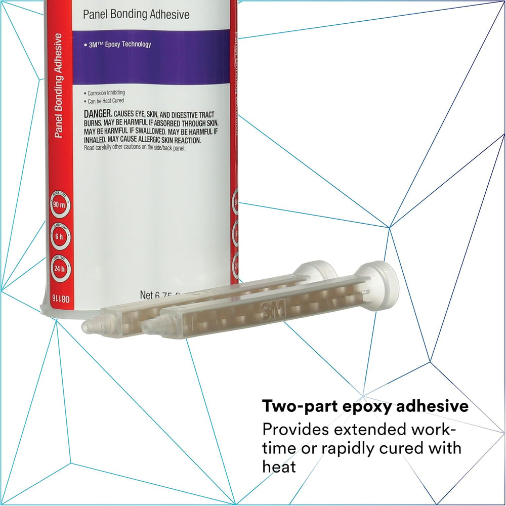3M Panel Bonding Adhesive, 08116, 200 ml/6.75 fl oz Cartridge, Black