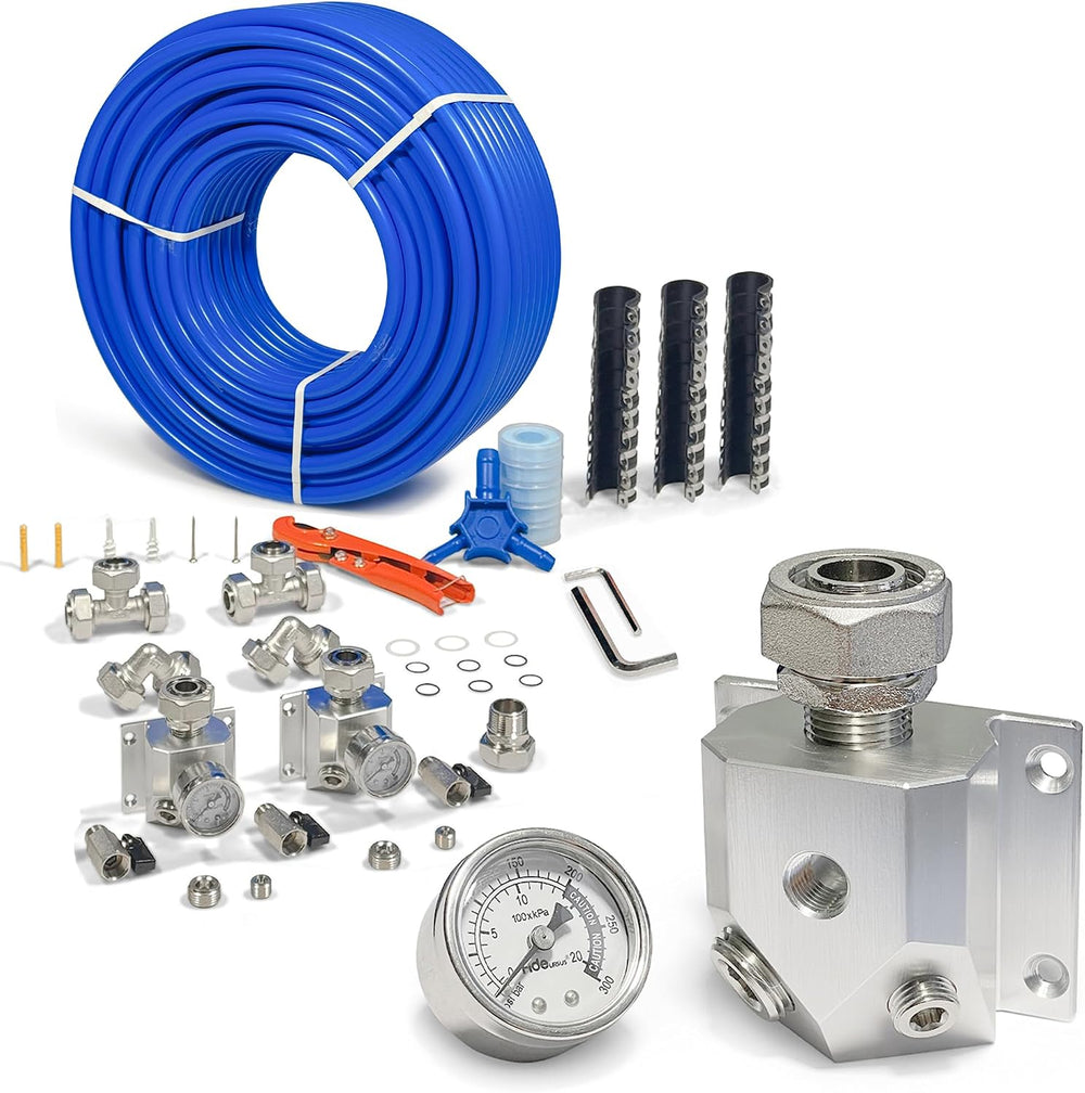 Compressed Air Pipe System with 3/4 Inch ID, Shop Air Line Kit