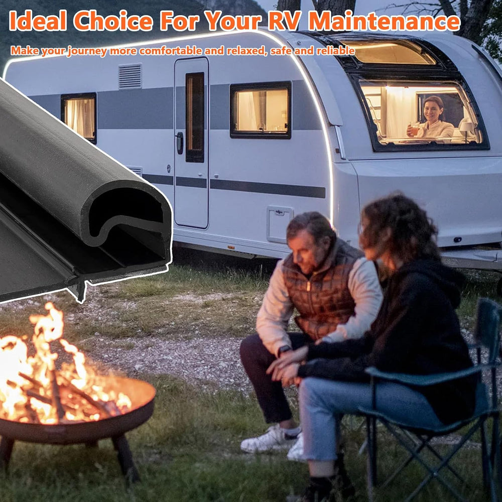 RV Slide Out Rubber Seal RV 2” Wiper Weather Stripping Seal & 1” EKD D Bulb