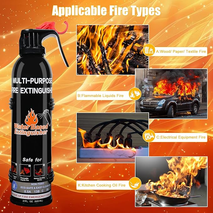 Fire Extinguisher for Home, 6 Pack Vehicle Fire Extinguishers