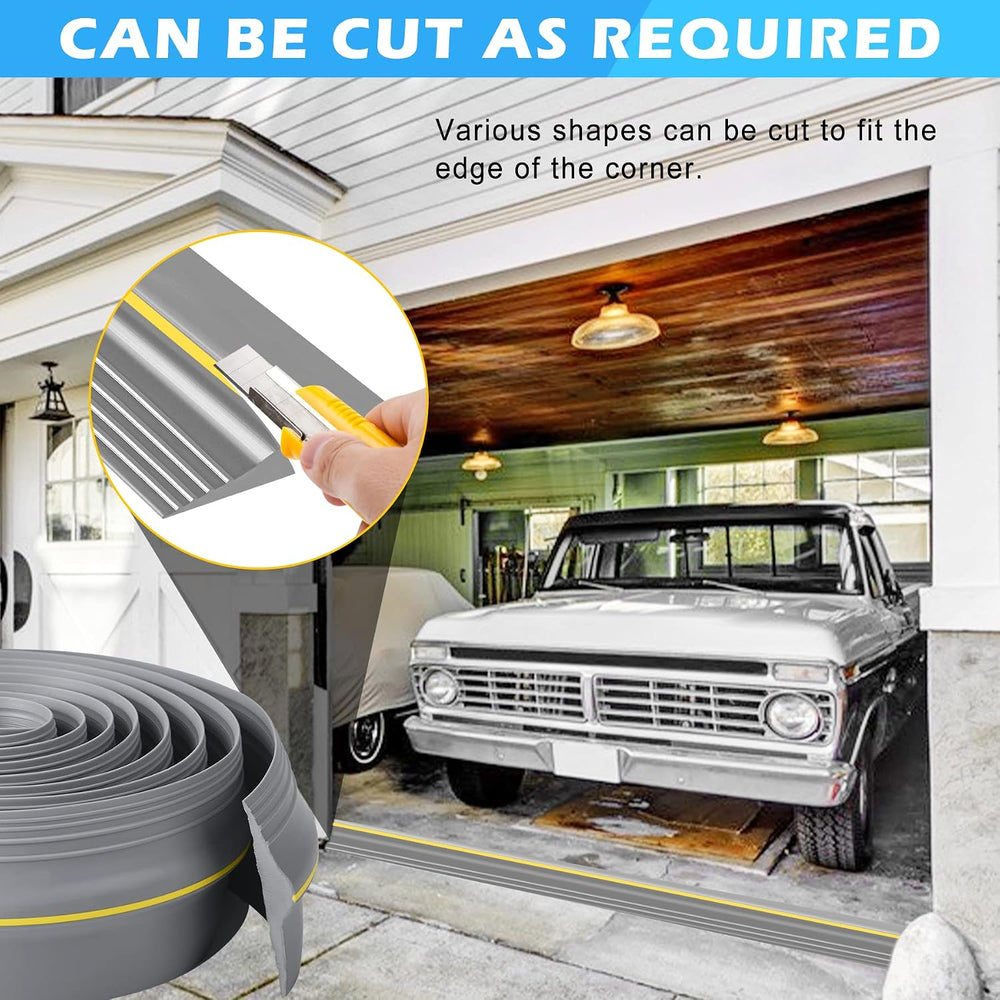 Papillon Garage Door Bottom Seal Strip, Weatherproof EPDM Rubber Threshold, F...