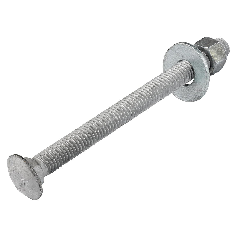 1/2" x 6" (25 Pack) Galvanized Carriage Bolt Kit Grade 307A Include...