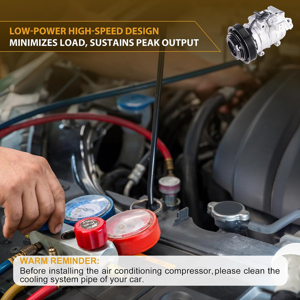Air Conditioner AC Compressor with 6PK Clutch