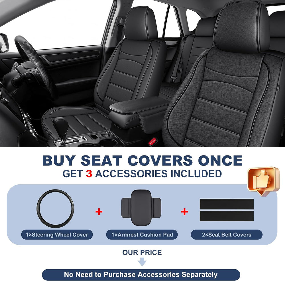 Seat Covers for Honda Accord 2023 2024 2025 2026 Leather Full Set