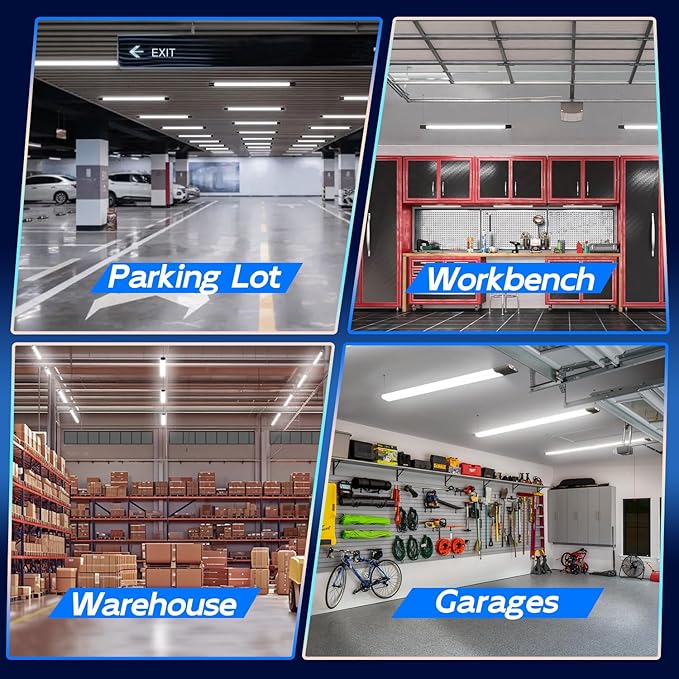 hykolity 10 Pack 4FT Linkable LED Shop Light