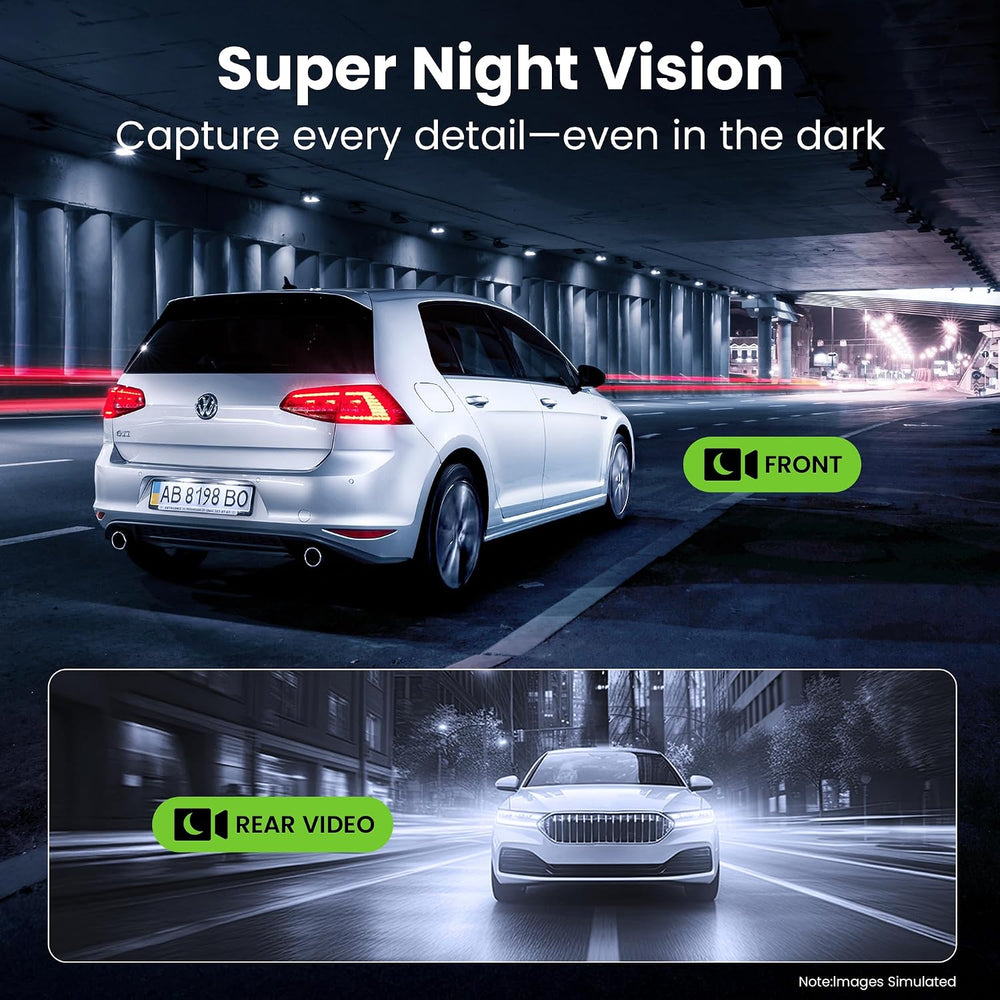 GEARit 4K Dash Cam Front and Rear, Car Dash Camera with GPS Night Vision