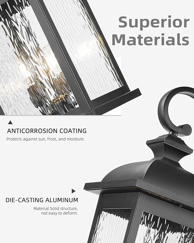 FEMILA 26" Outdoor Wall Light, Large Exterior Wall Lantern
