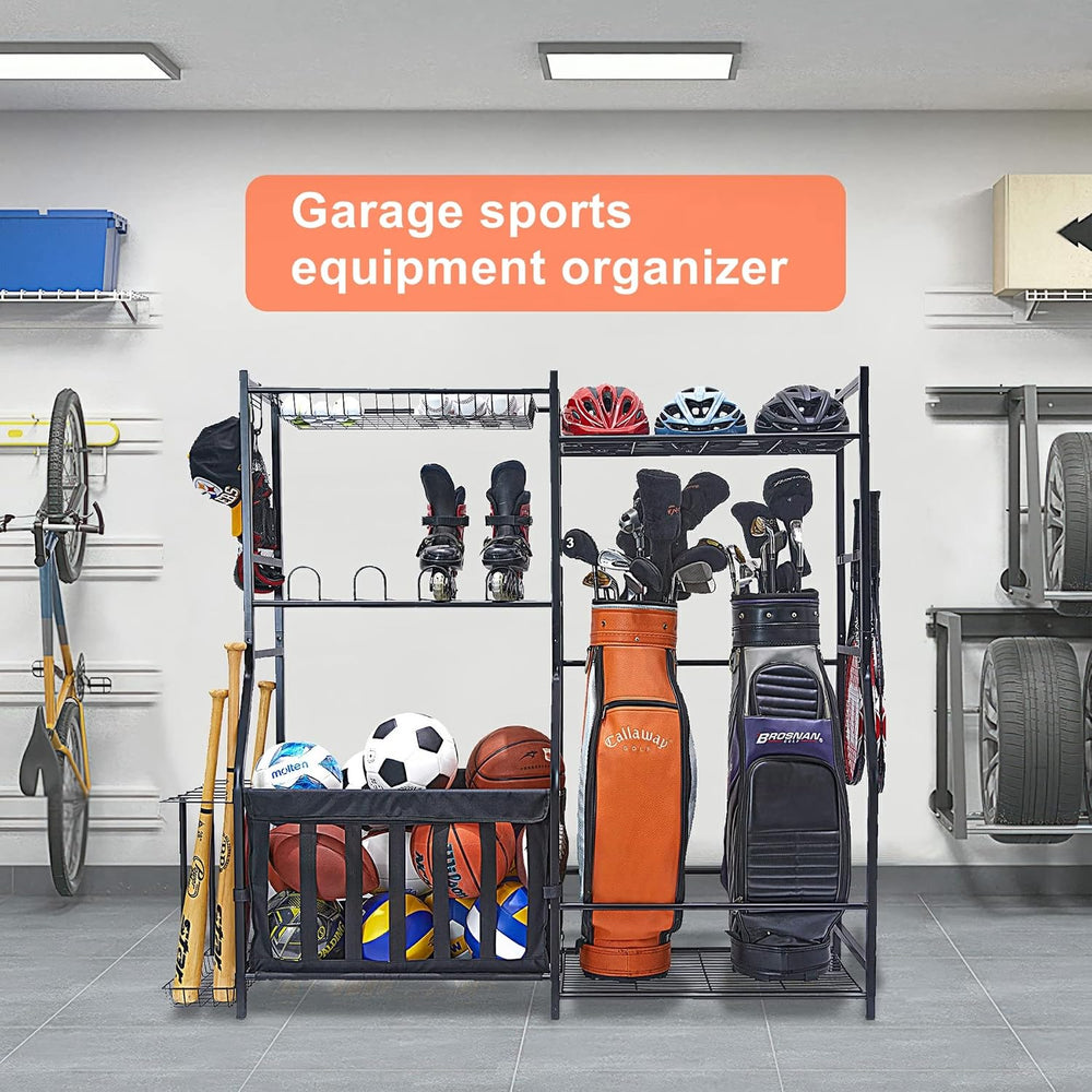 WALMANN Garage Sports Equipment Organizer, Golf Bag Stand for Garage