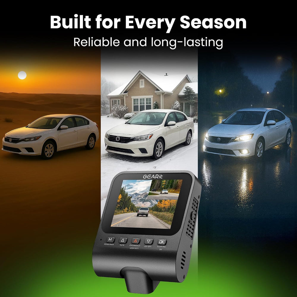 GEARit 4K Dash Cam Front and Rear, Car Dash Camera with GPS Night Vision