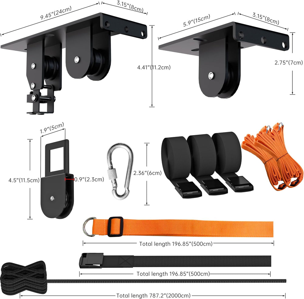 Kayak Hoist for Garage Ceiling, Lift Pulley System for Canoe/Ladder