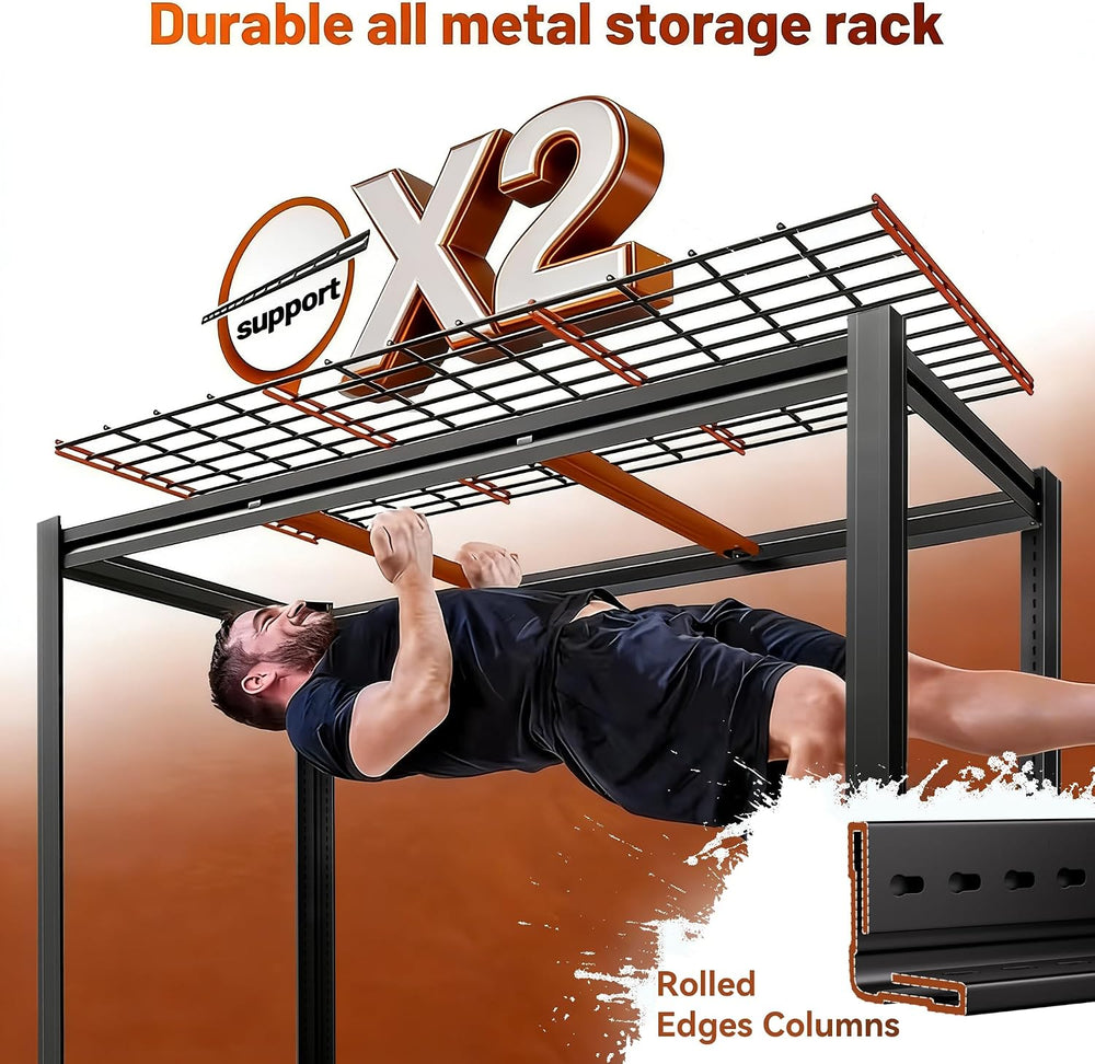 62" Wide Heavy Duty Garage Shelving Units,6000LBS Deep Storage Shelves,B...