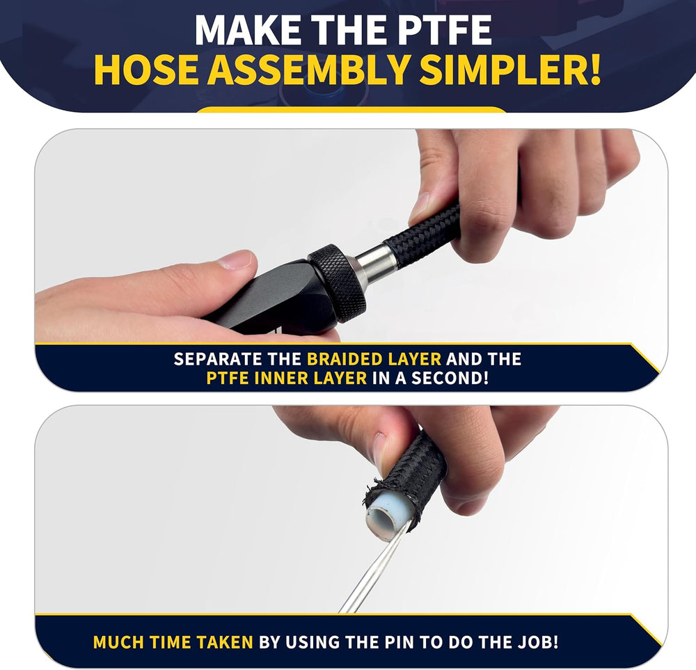 PTFE Hose Assembly Tool, Hose Reaming Tool For 4AN, 6AN, 8AN, 10AN PTFE Fuel ...
