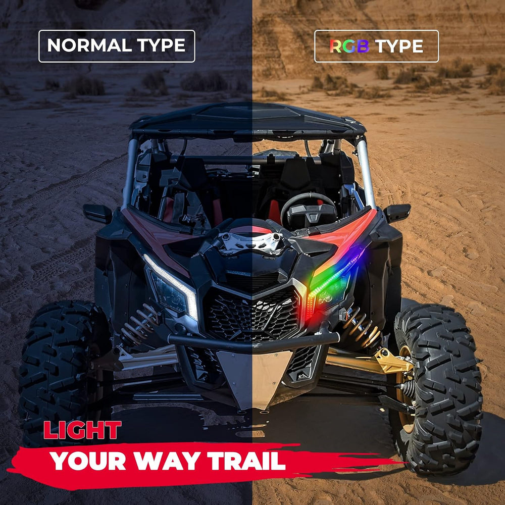 KEMIMOTO X3 Fang Lights RGB Compatible with 2017-2026 Can Am X3/MAX