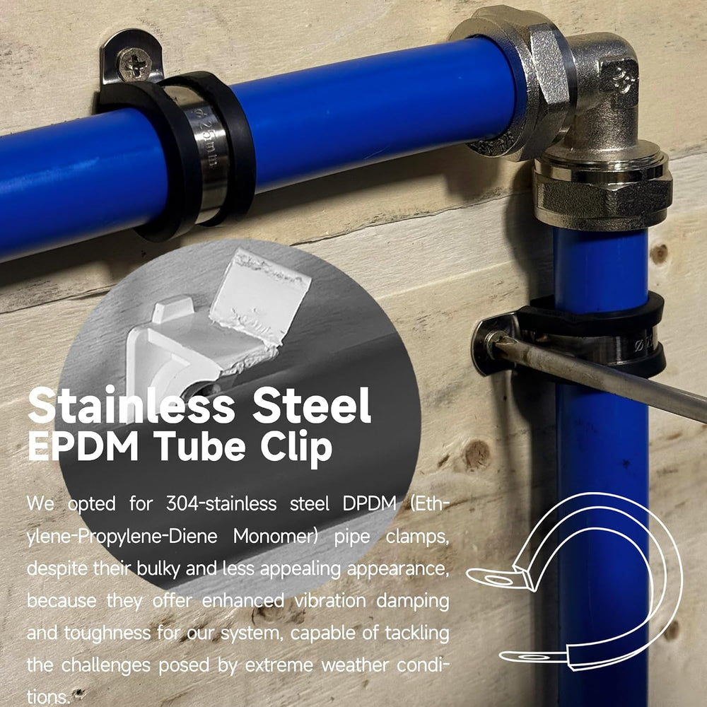 Compressed Air Piping System with 3/4 Inch ID x 100 feet 3-Way Dual-Outlet Al...