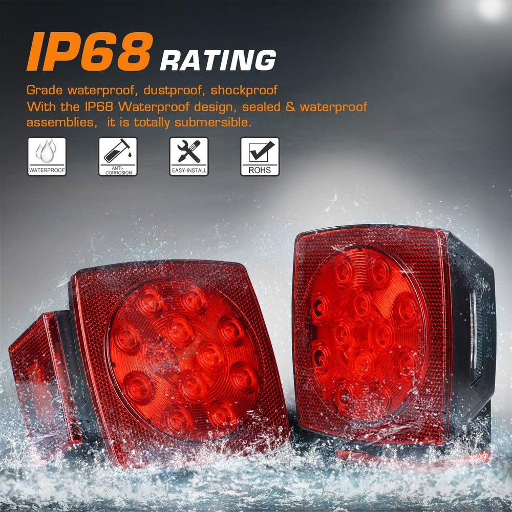 WoneNice Submersible LED Trailer Light Kit