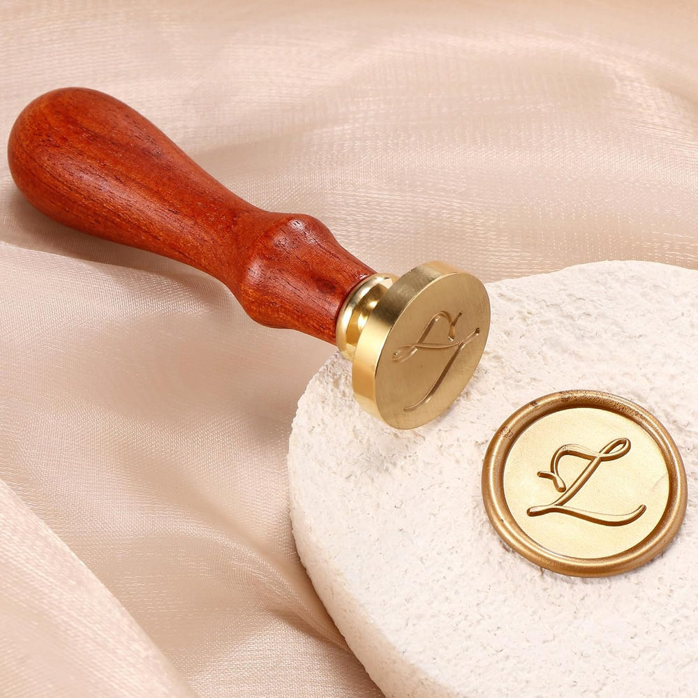 Yoption Handwritten Initial Alphabet Wax Seal Stamp Kit, Letter A-Z