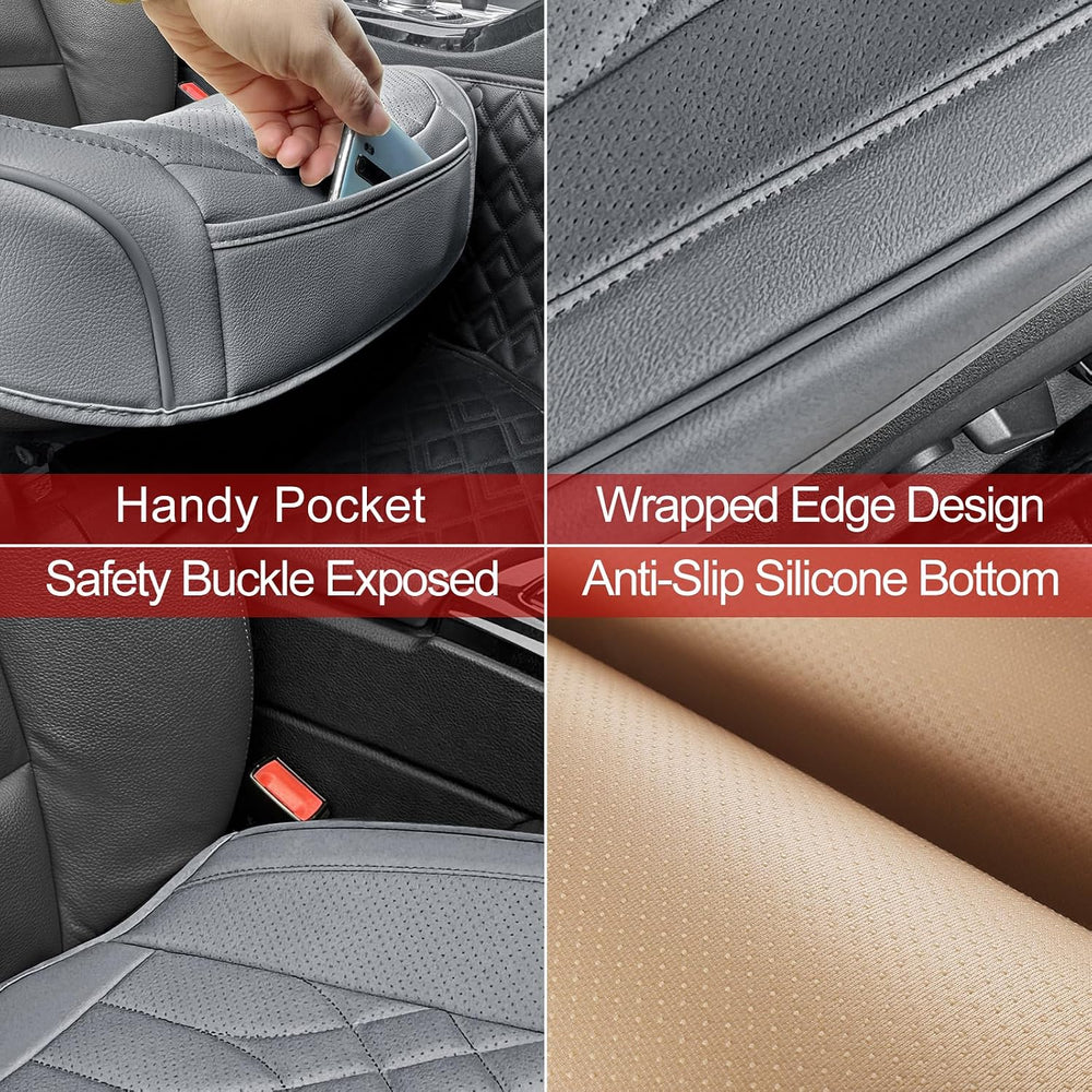 2-Pack Leather Front Car Seat Covers