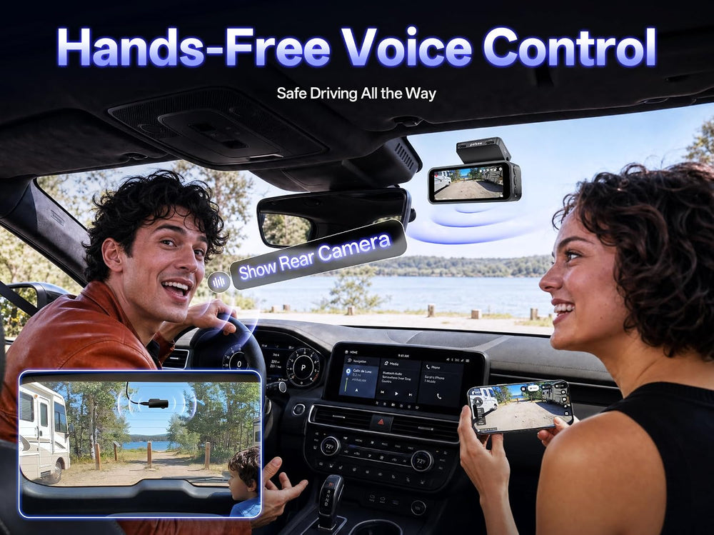 Pelsee S1 Pro Native 4K + 4K Dash Cam Front and Rear, 128GB Card Included