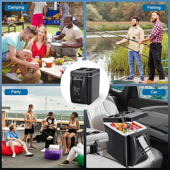 CAYNEL 12V 6 Quart Personal Thermoelectric, 6 Liter Capacity, Portable Electric