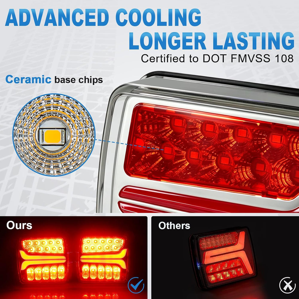 NeaLia CD033 Magnetic Wireless Trailer Lights, LED Tow Light Kit