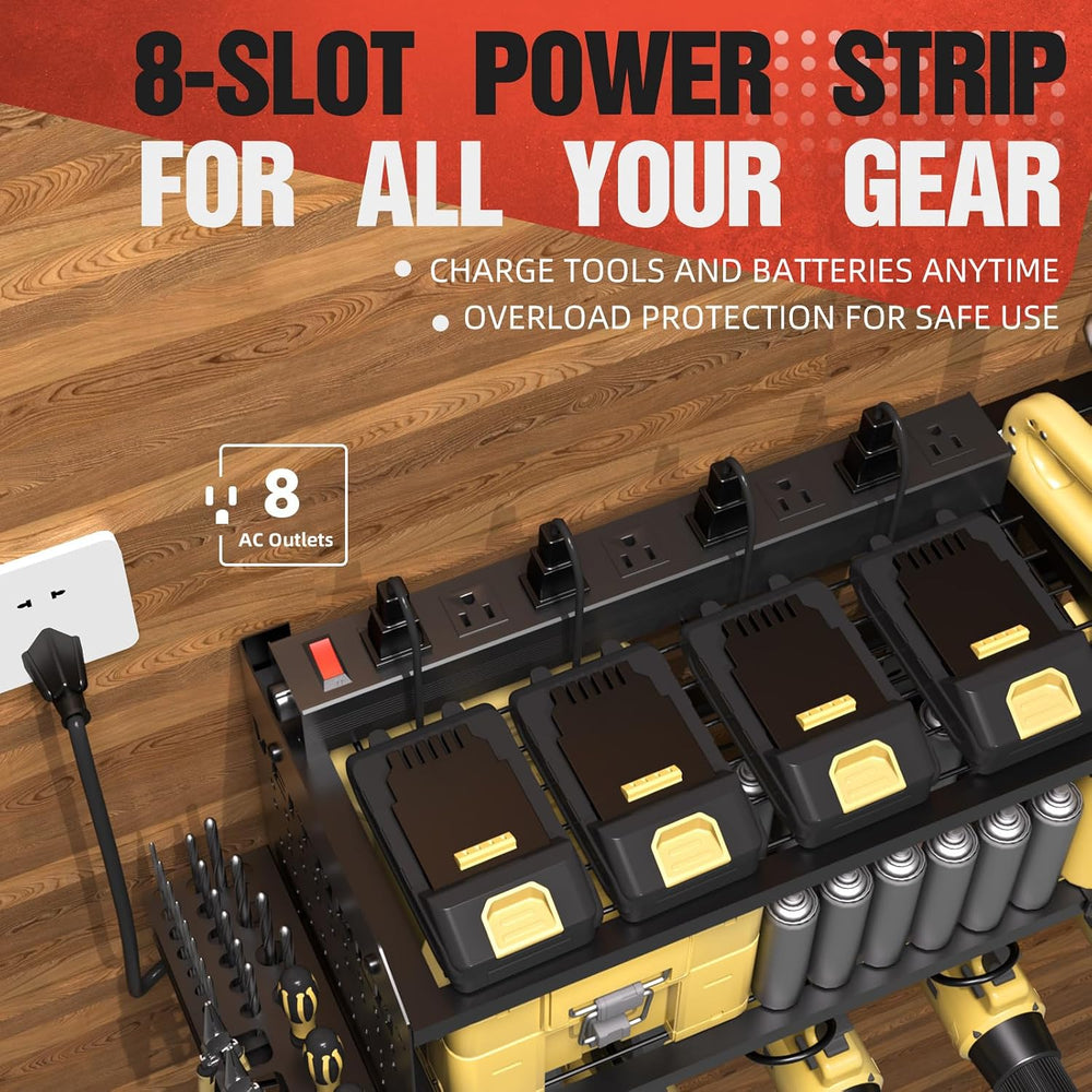 Veitorld Large Power Tool Organizer with Charging Station, 3 Layer Heavy Duty...