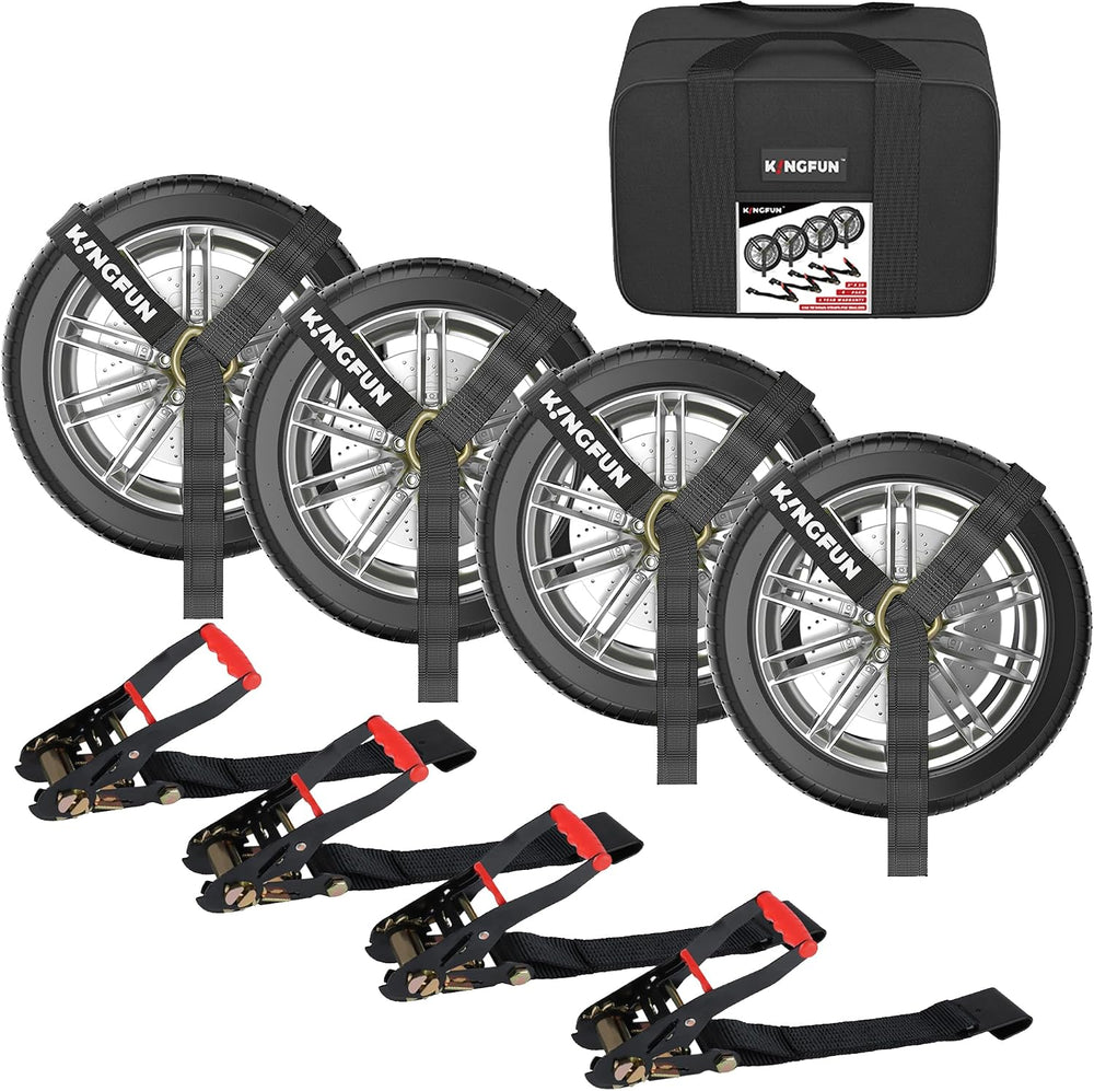 Car Tie Down Straps for Trailers （4 Pack）– Heavy Duty 2" x 120" Tra...