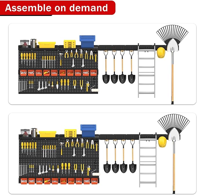 Ultrawall Black Pegboard Wall Organizer, 48X 36 inch