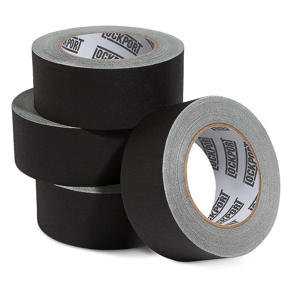 Black Gaffers Tape 2 Inch x 30 Yards - 4 Pack Pro Matte Gaff Tape