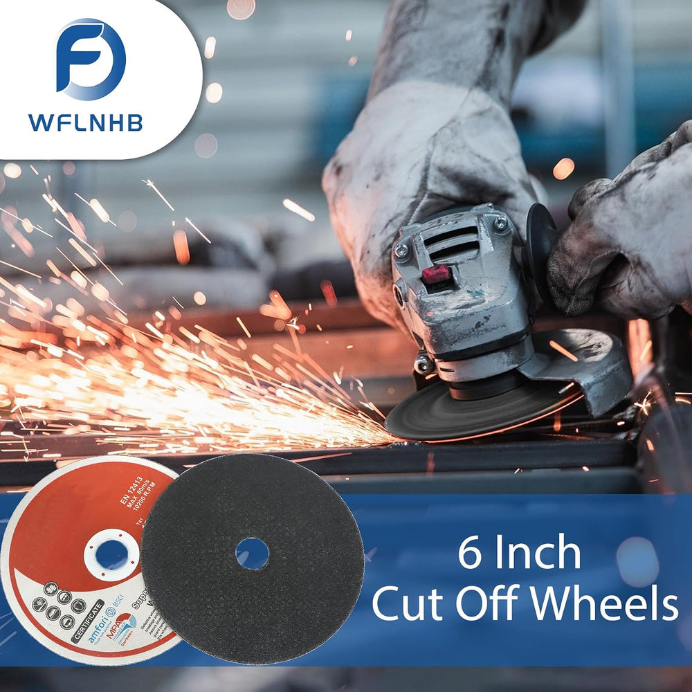 WFLNHB 100 Pack 6 Inch Cut Off Wheels 6 x .045 x 7/8 Inch