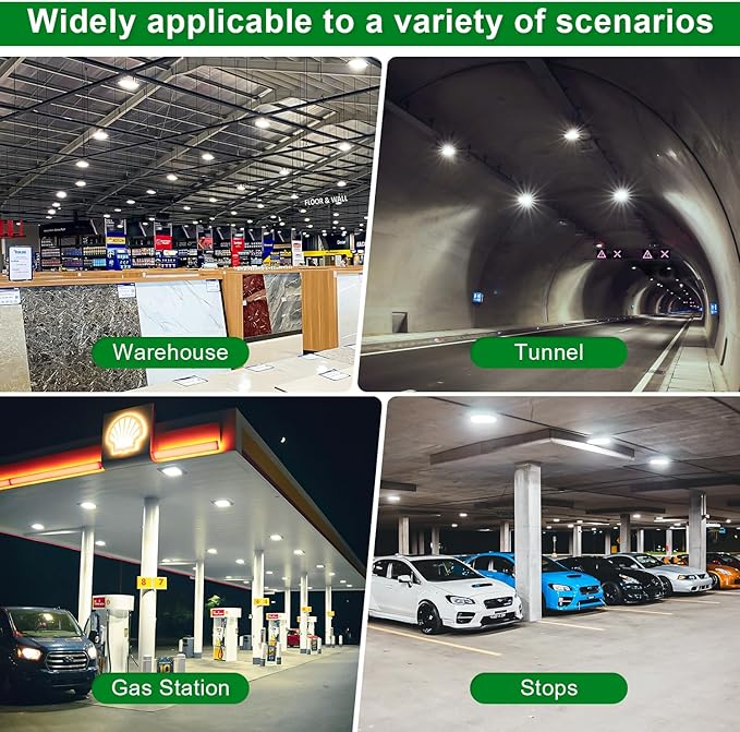 OSTEK LED Garage Light 30W/40W/60W LED Carport Canopy Lights 5000K 90-277V IP65