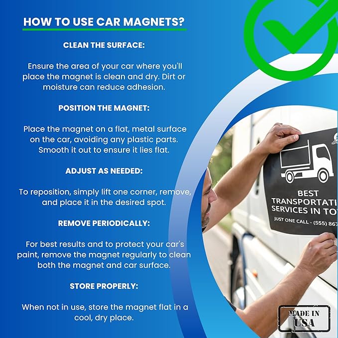 2 Pack Custom Car Magnets for Business