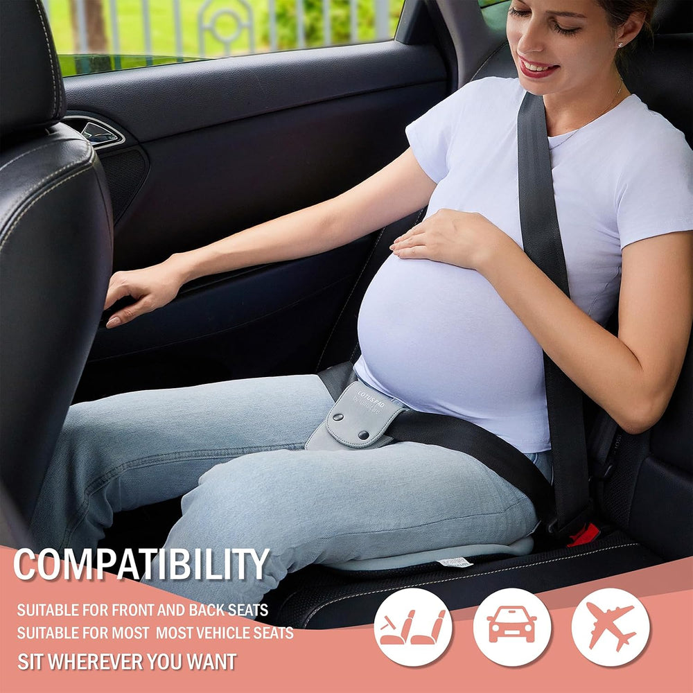Car Seat Cushion for Pregnancy, Integrated Abdominal Pad, Elastic Breathable ...