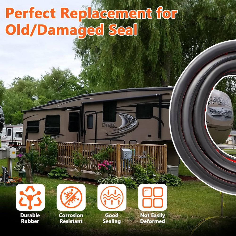RV Slide Out Rubber Seal RV 2” Wiper Weather Stripping Seal & 1” EKD D Bulb