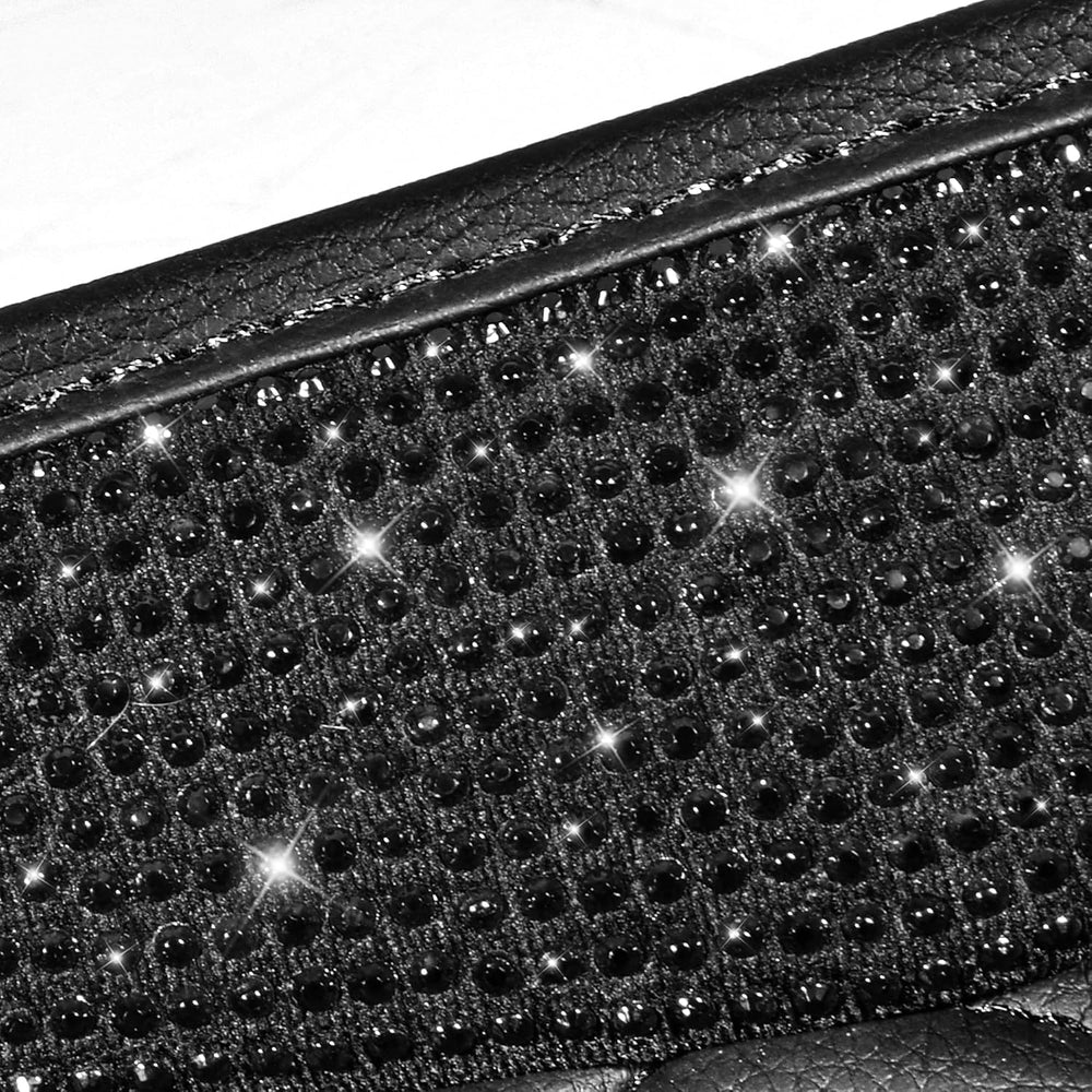 CAR PASS Bling Leather Car Mats Shining Diamond Floor Mats Sparkly Glitter Cr...