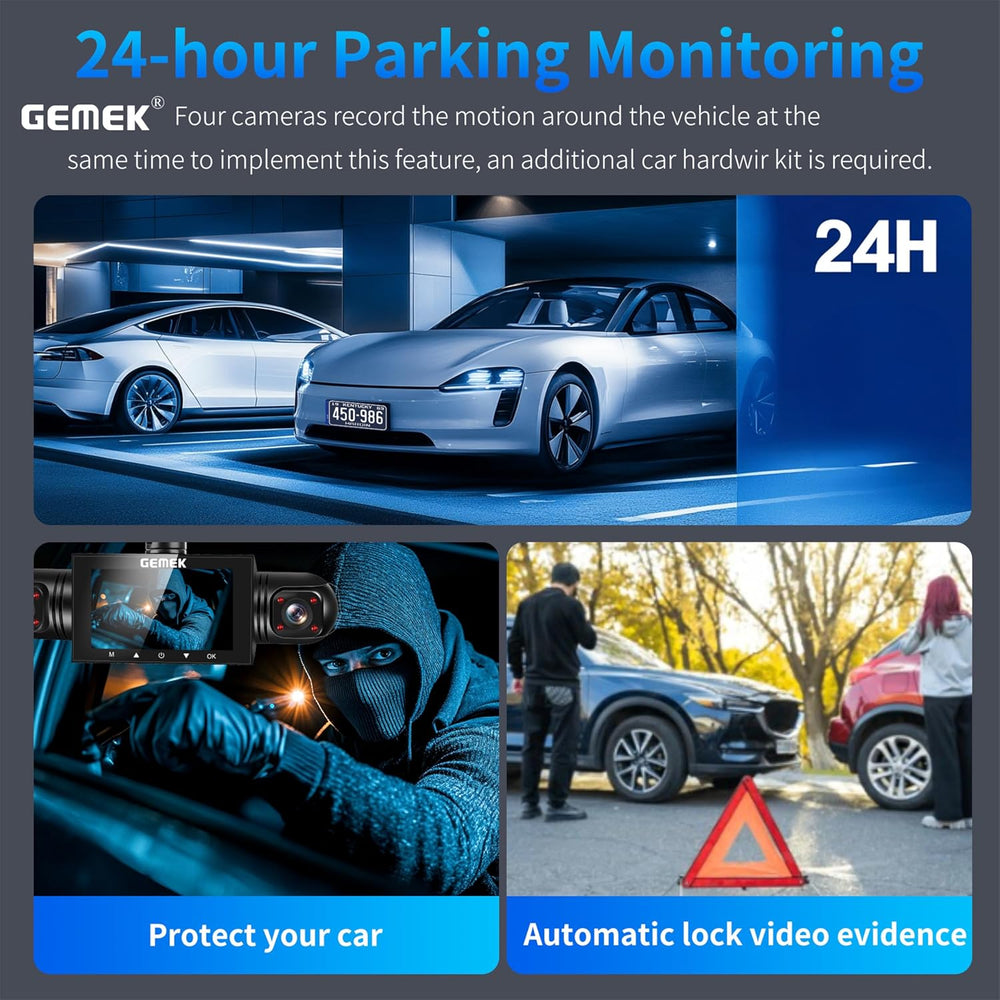 360 Degree View 4 Channel Dash Cam 5G WiFi & APP Control