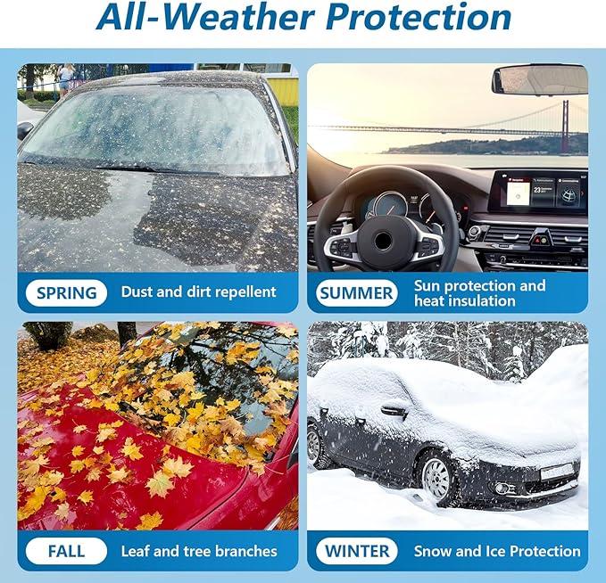 for Mustang Full Car Cover Waterproof All Weather, Outdoor Car Covers