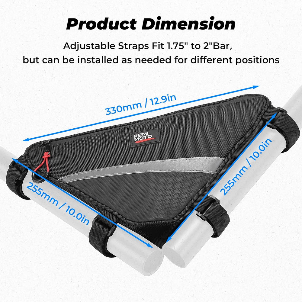 KEMIMOTO 2 Packs UTV Roll Bar Triangle Storage Bag | 1680D, Water Resistant, ...