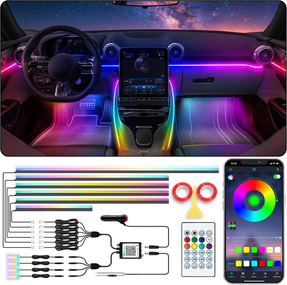 Interior Car LED Strip Lights with Dream Color, Ambient Lighting