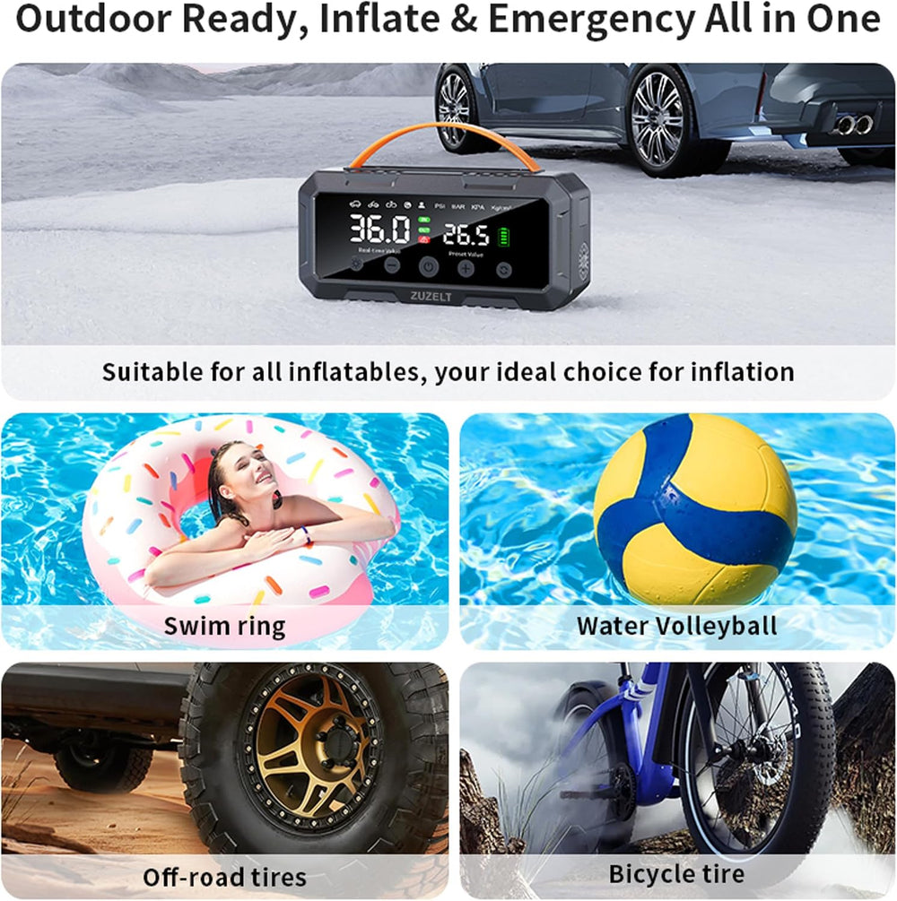 PS-986 Tire Inflator Portable Air Compressor And Cordless Air Pump